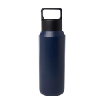 Borraccia in acciaio inox riciclato adatta a bevande gassate 600ml color blu mare seconda vista posteriore