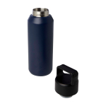 Borraccia in acciaio inox riciclato adatta a bevande gassate 600ml color blu mare seconda vista