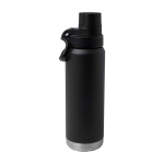 Borraccia ecologica a doppia parete con tappo a vite antigoccia 700ml color nero seconda vista posteriore