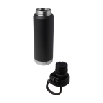 Borraccia ecologica a doppia parete con tappo a vite antigoccia 700ml color nero seconda vista
