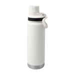Borraccia ecologica a doppia parete con tappo a vite antigoccia 700ml color bianco seconda vista frontale