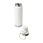 Borraccia ecologica a doppia parete con tappo a vite antigoccia 700ml color bianco seconda vista