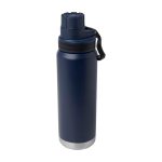 Borraccia ecologica a doppia parete con tappo a vite antigoccia 700ml color blu mare