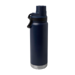 Borraccia ecologica a doppia parete con tappo a vite antigoccia 700ml color blu mare seconda vista posteriore