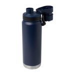 Borraccia ecologica a doppia parete con tappo a vite antigoccia 700ml color blu mare terza vista