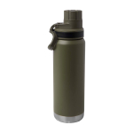 Borraccia ecologica a doppia parete con tappo a vite antigoccia 700ml color verde scuro seconda vista posteriore