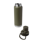 Borraccia ecologica a doppia parete con tappo a vite antigoccia 700ml color verde scuro seconda vista
