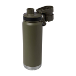Borraccia ecologica a doppia parete con tappo a vite antigoccia 700ml color verde scuro terza vista