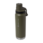 Borraccia ecologica a doppia parete con tappo a vite antigoccia 700ml color verde scuro vista con logo stampato 2