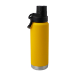 Borraccia ecologica a doppia parete con tappo a vite antigoccia 700ml color giallo scuro seconda vista posteriore