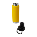 Borraccia ecologica a doppia parete con tappo a vite antigoccia 700ml color giallo scuro seconda vista