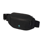 Borsa a tracolla in materiale riciclato con ampio scomparto principale color nero