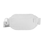 Borsa a tracolla in materiale riciclato con ampio scomparto principale color bianco seconda vista frontale