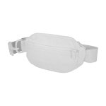 Borsa a tracolla in materiale riciclato con ampio scomparto principale color bianco