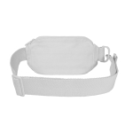 Borsa a tracolla in materiale riciclato con ampio scomparto principale color bianco seconda vista posteriore