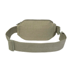 Borsa a tracolla in materiale riciclato con ampio scomparto principale color verde seconda vista posteriore