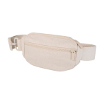 Borsa a tracolla in materiale riciclato con ampio scomparto principale color avorio