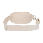 Borsa a tracolla in materiale riciclato con ampio scomparto principale color avorio seconda vista posteriore