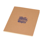 Quaderrno con copertina in cartone kraft A5 puntinato color naturale vista con stampa tampografica