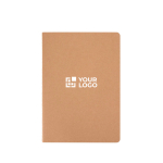 Quaderrno con copertina in cartone kraft A5 puntinato vista area di stampa