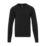 Maglione unisex girocollo tessuto interlock 350g/m2 Elevate Life color nero seconda vista frontale