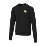 Maglione unisex girocollo tessuto interlock 350g/m2 Elevate Life color nero vista con stampa serigrafica