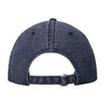 Cappellino casual effetto lavato in cotone riciclato 245 g/m2 color blu mare seconda vista posteriore