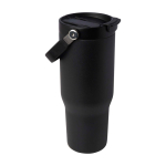 Tazza take away in acciaio inox riciclato con coperchio 900ml color nero