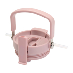 Tazza take away in acciaio inox riciclato con coperchio 900ml color rosa pastello vista dettaglio 1