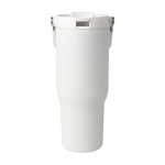 Tazza take away in acciaio inox riciclato con coperchio 900ml seconda vista frontale