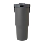 Tazza take away in acciaio inox riciclato con coperchio 900ml seconda vista frontale