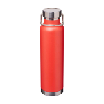 Borraccia in acciaio inox riciclato a doppia parete tappo a vite 650ml color rosso
