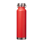 Borraccia in acciaio inox riciclato a doppia parete tappo a vite 650ml color rosso seconda vista posteriore
