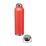 Borraccia in acciaio inox riciclato a doppia parete tappo a vite 650ml color rosso seconda vista