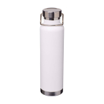 Borraccia in acciaio inox riciclato a doppia parete tappo a vite 650ml color bianco