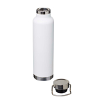 Borraccia in acciaio inox riciclato a doppia parete tappo a vite 650ml color bianco seconda vista