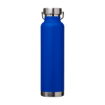 Borraccia in acciaio inox riciclato a doppia parete tappo a vite 650ml color blu reale seconda vista posteriore