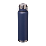 Borraccia in acciaio inox riciclato a doppia parete tappo a vite 650ml color blu mare