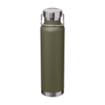 Borraccia in acciaio inox riciclato a doppia parete tappo a vite 650ml color verde scuro