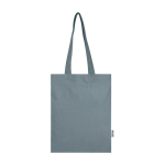 Tote bag in cotone riciclato e RPET 7L 140 g/m2 color grigio seconda vista frontale