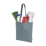Tote bag in cotone riciclato e RPET 7L 140 g/m2 color grigio seconda vista