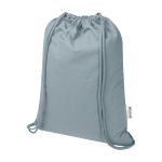Zaino a sacca in cotone riciclato e RPET 5L 140 g/m2 color grigio