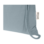 Zaino a sacca in cotone riciclato e RPET 5L 140 g/m2 color grigio vista dettaglio 1