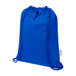 Zaino a sacca in cotone riciclato e RPET 5L 140 g/m2 color blu reale