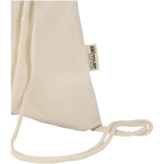 Zaino a sacca in cotone riciclato e RPET 5L 140 g/m2 vista dettaglio 1