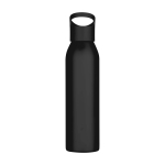 Borraccia in acciaio inox riciclato a parete singola 650ml color nero seconda vista frontale