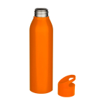 Borraccia in acciaio inox riciclato a parete singola 650ml color arancione seconda vista