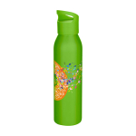 Borraccia in acciaio inox riciclato a parete singola 650ml color verde fluorescente