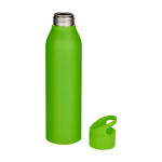 Borraccia in acciaio inox riciclato a parete singola 650ml color verde fluorescente seconda vista
