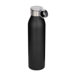 Borraccia in acciaio inox riciclato con manico rotondo 650ml color nero